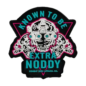 Combat Iron Apparel Co. KNOWN TO BE EXTRA NODDY Night Vision PVC Patch 3.5" x 3.5" Velcro Backed Military Support Patch