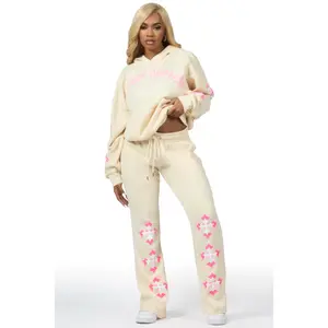 Kiyah Beige Baggy Fit Track Set