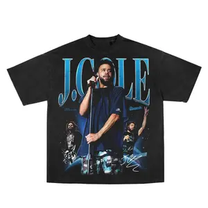 J. Cole Print Short Sleeve Graphic Unisex T-Shirt Menswear Top Man Tshirt Streetwear Shortsleeve Crewneck