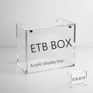 Stackable Acrylic Display Case, Compatible with Etb High-Quality Rectangular Storage Box, Magnetic Closure Design, Transparent Durable Organizer