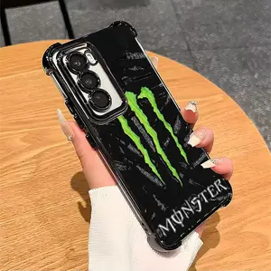 MS For S22 S23 S24 FE ULTRA PLUS Four CornersAnti-Fall Transparent Soft Silicone Phone CasesShell Tough Phone Cover L12 #SMMZ5