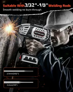 Handheld Welder, Portable Arc Welding Gun, 110V Handheld Arc Welding Torch, IGBT Inverter, Suitable for 3/32"-1/8" Steel Wires, with Welder Kit