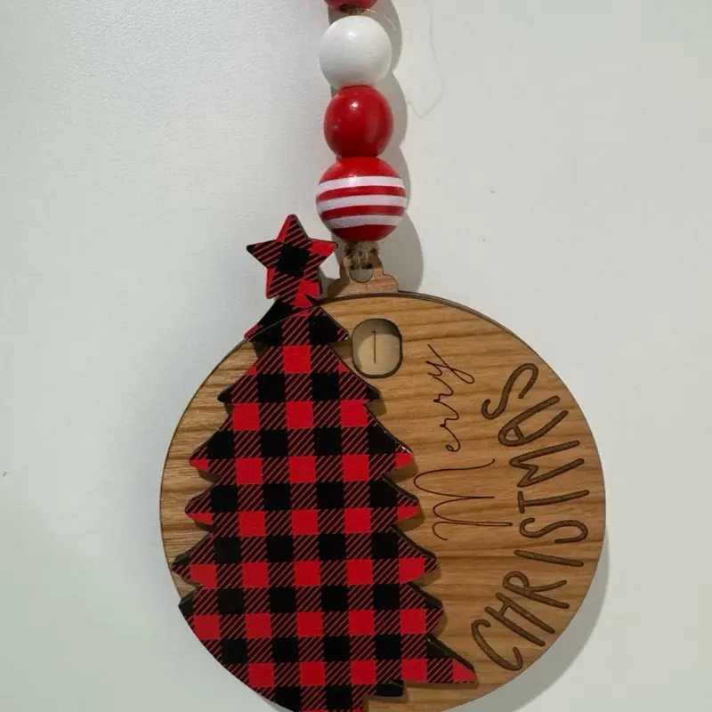 Christmas Countdown Ornament Red Tree