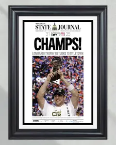 2011 Aaron Rogers Green Bay Packers Super Bowl Champions No Frame Front Page Newspaper Print