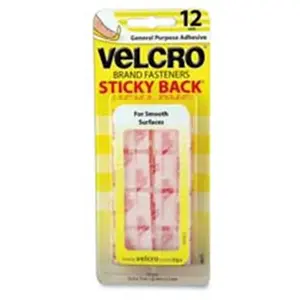 Fabric Hook and Eye USA Inc  Sticky Back Squares- .88in. Size- White