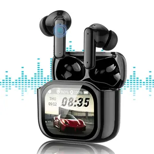 Wireless BT 5.4 Headphones,Wireless Earbuds with Touch LED Display,Hi-Fi Stereo Sound,In-Ear Earphones for Office,Sports,Study