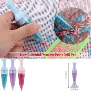 1 Piece Diamond Painting Point Drill Pen, DIY Diamond Painting Tool, Point Drill Pen Without Drill For Rhinestone Embroidery, Sequin, Mosaic, DIY Craft
