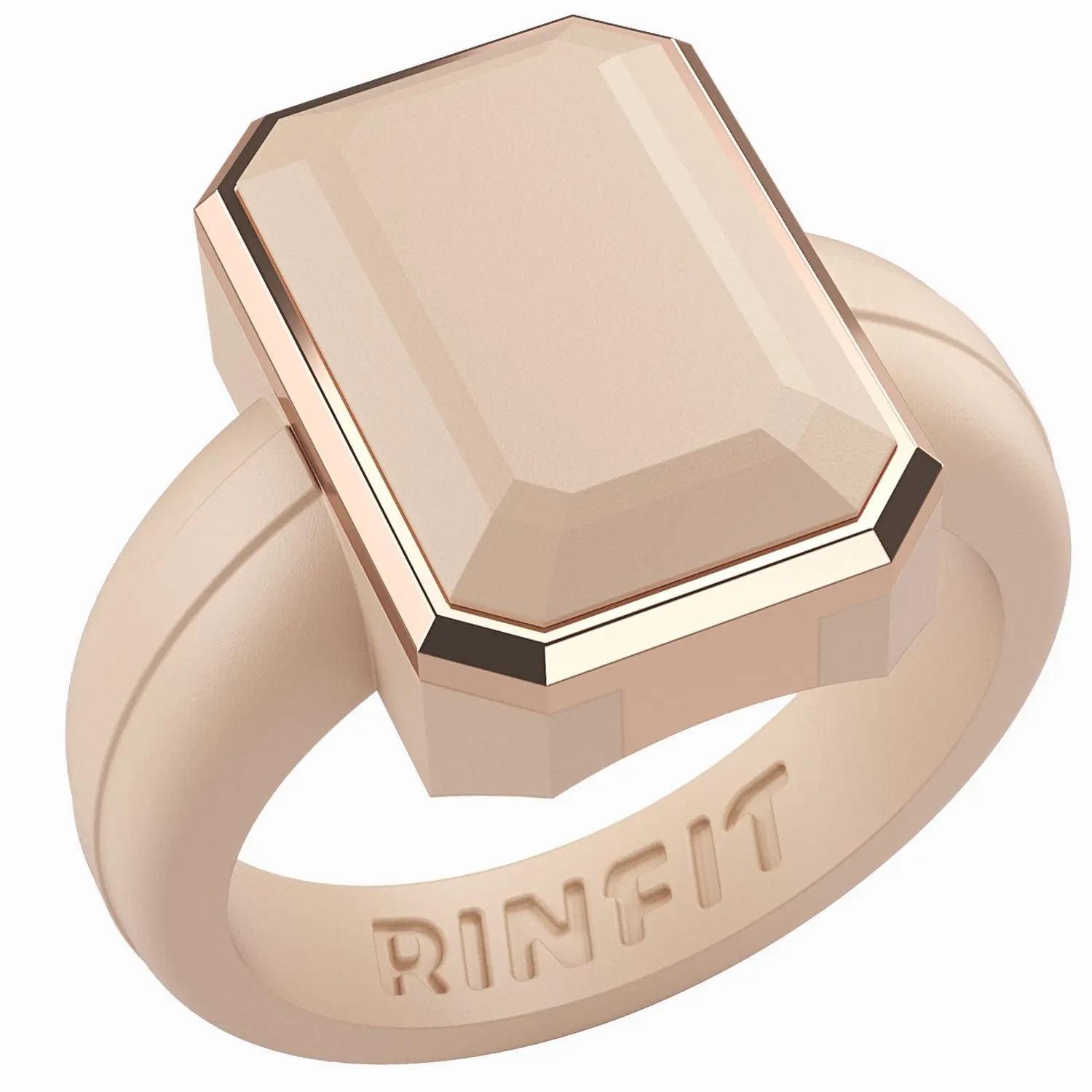 Emerald Collection- Silicone Rings for Women with Metal Frame - Patented Design, Rinfit Rings Emerald Collection- Silicone Rings for Women with Metal Frame - Patented Design, Rinfit Rings