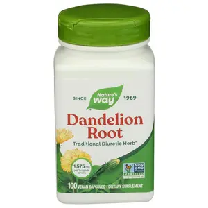 Nature's Way Dandelion Root 100 Vegan Capsules - 520 mg Pure Root for Digestive Support Liver Health & Detox Non-GMO