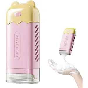 Foaming Soap Box with silicone Roller, Soap Dish Multifunctional with Roller Bar Foam Soap Dispenser, Portable Soap Bar Dispenser, Roller Soap Cleaning Storage Foaming Box, Scrubbing Soap Storage