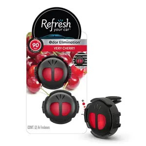 Refresh Your Car Air Fresheners Very Cherry Minu Diffusers Auto Vent Sticks 2 Piece 1Ea