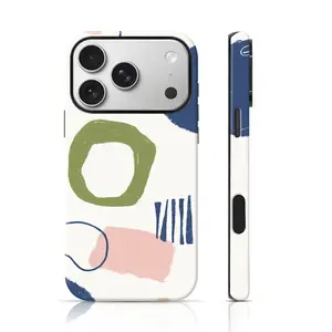 Boho Geometric Doodle Design Mobile Phone Case Double-Layer TPU Shockproof for iPhone 17 Pro Max/16 Pro Max /15Pro Max 15/14/13/12 & Samsung S26 /S25Ultra Great Gift