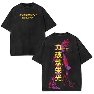 Noisy boy - Real Steel Menswear Gift for movie fans Top Apparel Classic Seamless Simple Straight Man designer shirts Men's Regular Fit Floral Print Tee