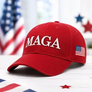 2026 MAGA Embroidered Baseball Cap - Sasha Obama Inspired Unisex Adjustable Cotton Dad Hat for Outdoor Summer Style - Distressed Black, Hot TikTok Fashion Trend