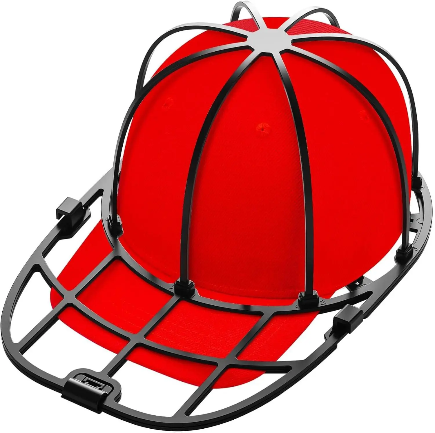 1-Pack Cap Cleaning Frame Cage,Hat Washer for Washing Machine , Fits Adult & Kids Baseball Caps, Cap Protector Rack, Dishwasher Safe