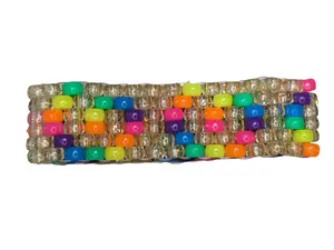 Pride Spiral Rainbow Golden Sparkle Background pride bracelets kandi bracelet