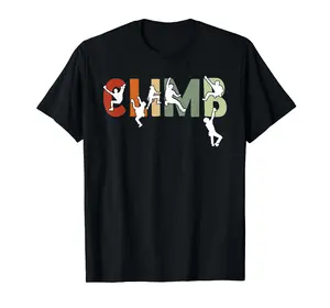 Vintage Climbing Bouldering Rock Climber Climbing  T-Shirt S-3XL