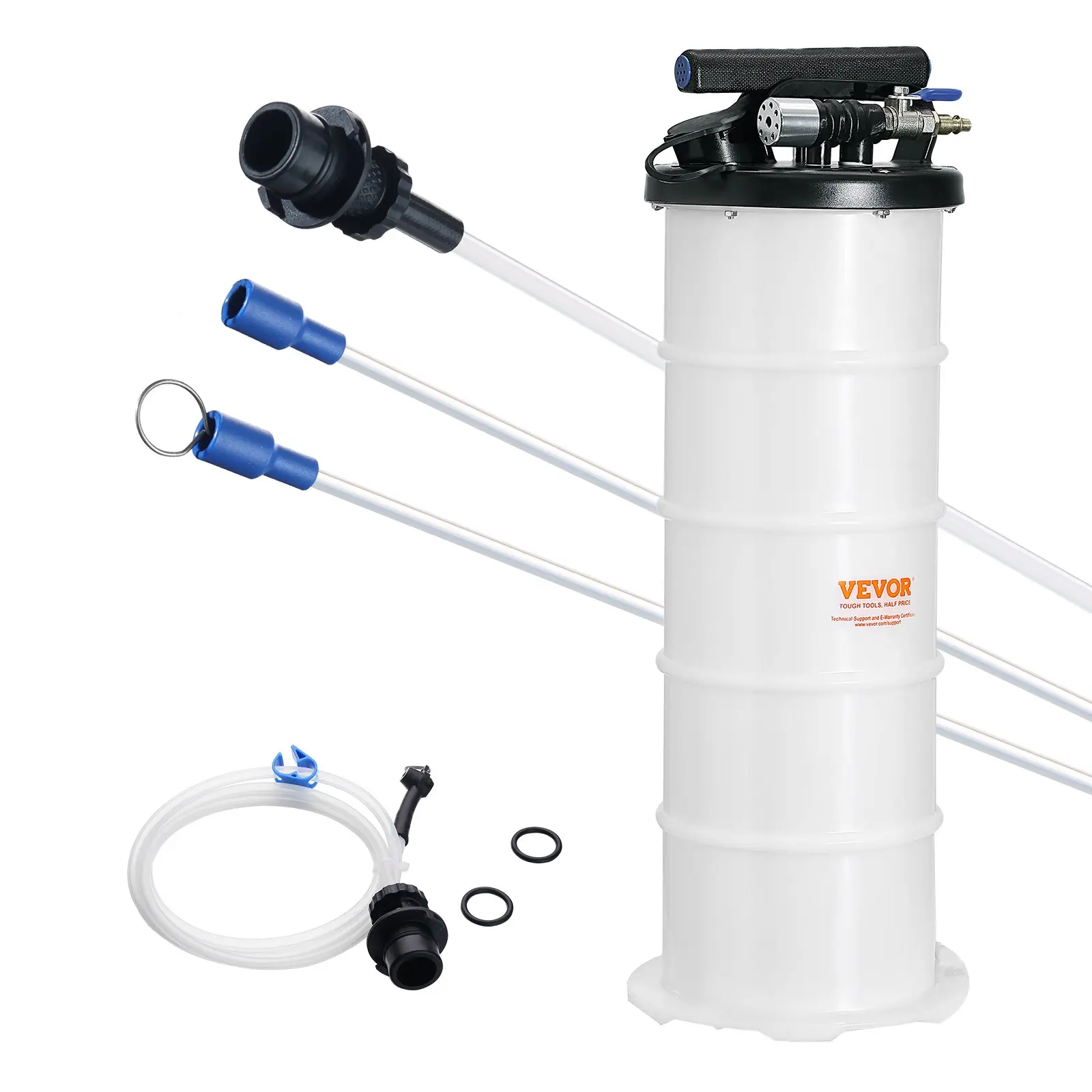 【summerfinds】VEVOR Fluid Extractor, Two Version, Manual Version, Pneumatic/Manual Oil Changer Vacuum Fluid Extractor with Dipstick and Suction Hose, 1.74 Gallons (6.5 Liters), Oil Extractor Change Pump for Automotive Fluids Vacuum Evacuation,father'sda
