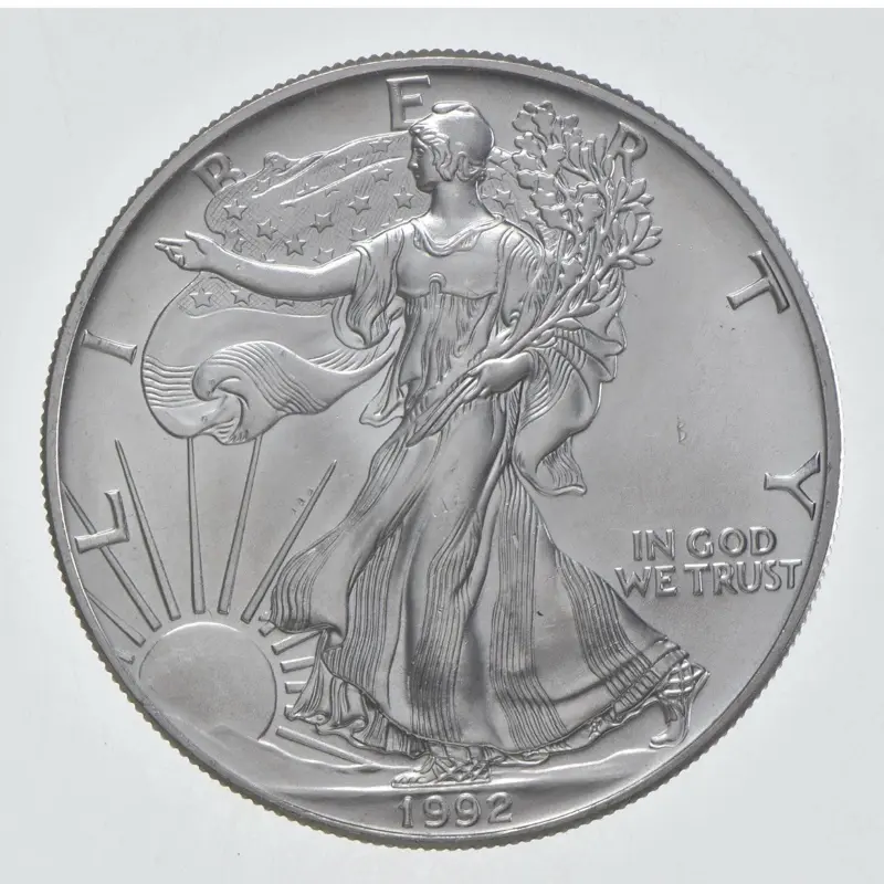 1992 Silver American Eagle in Mint Condition. 1oz Pure Silver