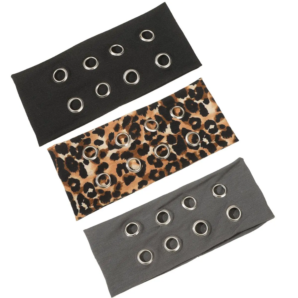 Black+leopard print+dark gray