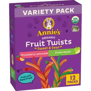 Annie's Sweet & Sour Twists Fruit Snacks - 7.62oz/12ct
