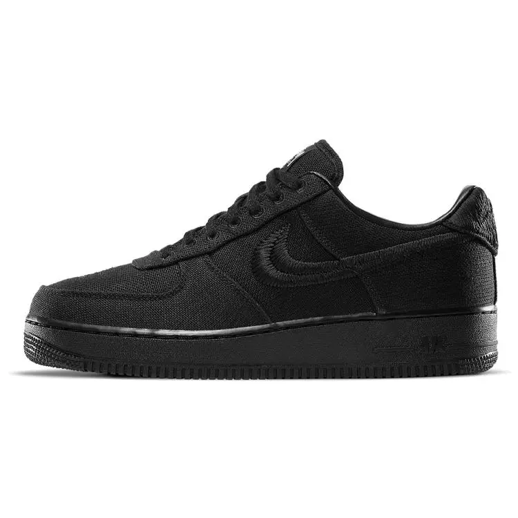 Nike X Stussy Air Force 1 Low Triple Black' Skate Shoes Unisex CZ9084-001