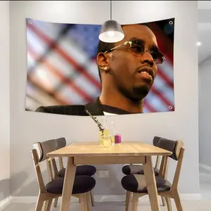 Diddy Hiphop rapper P-Puff D-addy Flags Custom Camping Outdoor Garden room Bedroom Decor Party Backdrops Wall Art Family Gifts