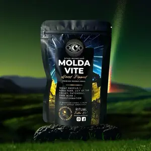 Moldavite Incense Cones | Handcrafted | Ritual Incense - 12 cones