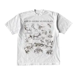 North American Wildlife Vintage 90s Unisex T-Shirt, Retro Forest Animals, Bear Shirt, Camping Nature Lover, Forestcore Nature Y2k Shirts Menswear Top Man Streetwear Tropical Shortsleeve Crewneck