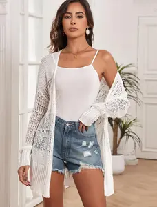 ZAFUL 2024 Cardigan Sweaters for Women Summer Cardigans Lightweight Crochet