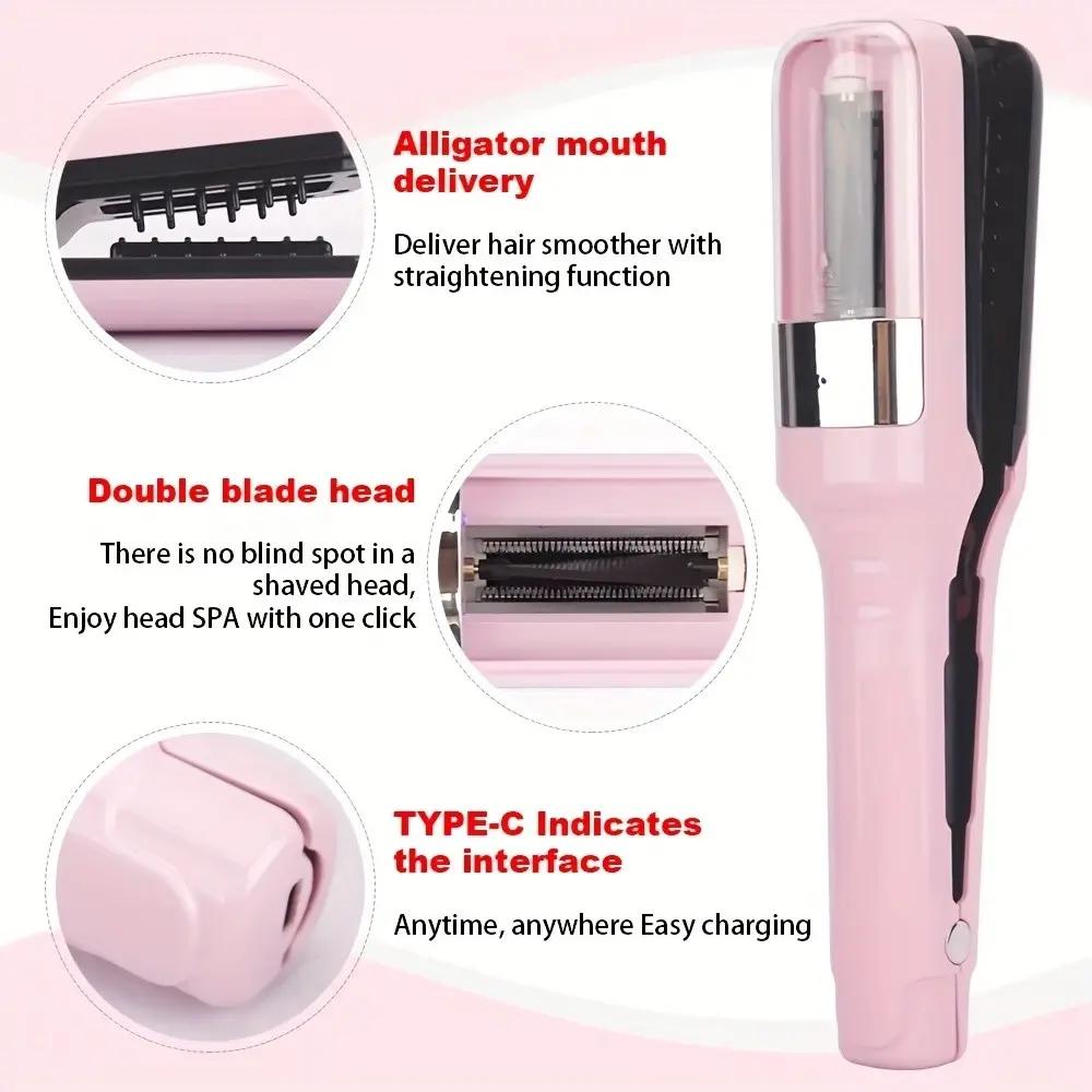 Split End Hair Trimmer for Women, Cordless Rechargeable Home Tool Hair Clipper, Removes Damaged Hair Without Changing Length, Type C Charging, Portable Hair Care Styling Tool