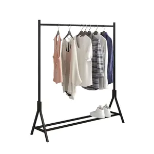Industrial Pipe Garment Rack with Bottom Shoe Shelf, Matte Black Heavy Duty A-Frame Clothes Rack, Freestanding Metal Clothing Rack for Bedroom Laundry Entryway Closet, Space Saving, 47.24 x 13.78 x 51.77 in