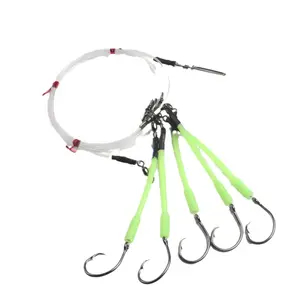 3 hooks, 5 hooks, shark fishing equipment, tuna sea fishing equipment, giant saltwater fishing gear, suitable for deep-sea fishing enthusiasts.