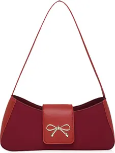 Glamaholic bags Shoulder Bags Women Purses Handbags Coquette Bow Purse Y2k Bag Small Shoulder Bag Mini Clutch Hobo Handbag (red) red charol purse