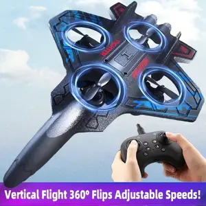 Spectacular 360° Stunt Flips & Dazzling LED Light Show! | The Ultimate All-in-One RC Jet Toy: Easy for Kids, Thrilling for All. Beginner's Dream Drone with Remote Control.