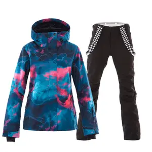 YEEFINE Women's Ski Jackets and Pants Set Windproof Waterproof Insulated Snowsuit
