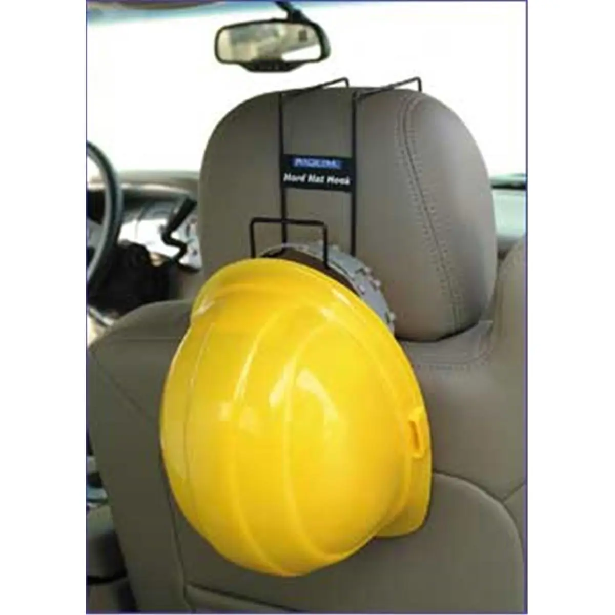 RACK 'EM Over-the-Seat Hard Hat Rack, Sturdy Steel Vehicle Mount for Trucks & Cars, ANSI Compliant Universal Fit, Car Organization Accessories