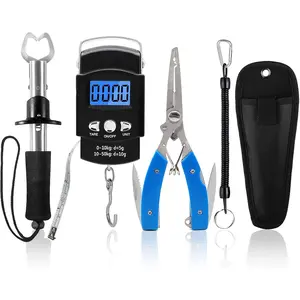 5Pcs Fishing Tool Kit Fishing Pliers Fish Gripper Fishing Scale Fish Grip Tools Set Saltwater Resistant Fishing Gear - Home Improvement.