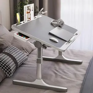 Ultra Large Portable Laptop Bed Table - Multi functional tray holder with cup holder and drawer, USB, fan, and light - Perfect for eating, reading, and writing on beds, sofas, floors - Stable, duMade for lazy breakfasts, late-night work, or floor lounging