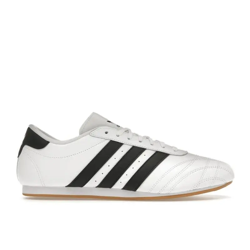 adidas Taekwondo Cloud White Core Black Gum (Women's) Sneakers, Low-Top Casual Shoes, Slim Retro-Inspired Style, White and Black Colorway, Gum Rubber Sole, Comfortable Cushioned Footbed, Lace-Up Athletic Footwear for Everyday Wear