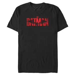 Mens Batman Distressed Comic Logo T Shirt