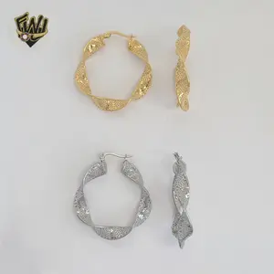 FWJ - STAINLESS STEEL JEWELRY-TWISTED HOOPS