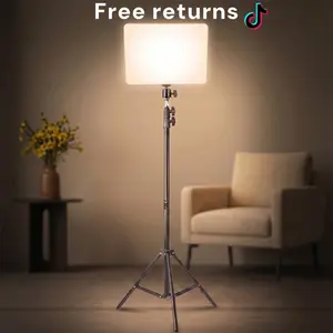 Professional LED Video Light with 63" Adjustable Tripod, 2200K-4500K Color Temperature & 10-Level Brightness for Streaming, Podcasting and Video Conferencing photography kit#Easter Day