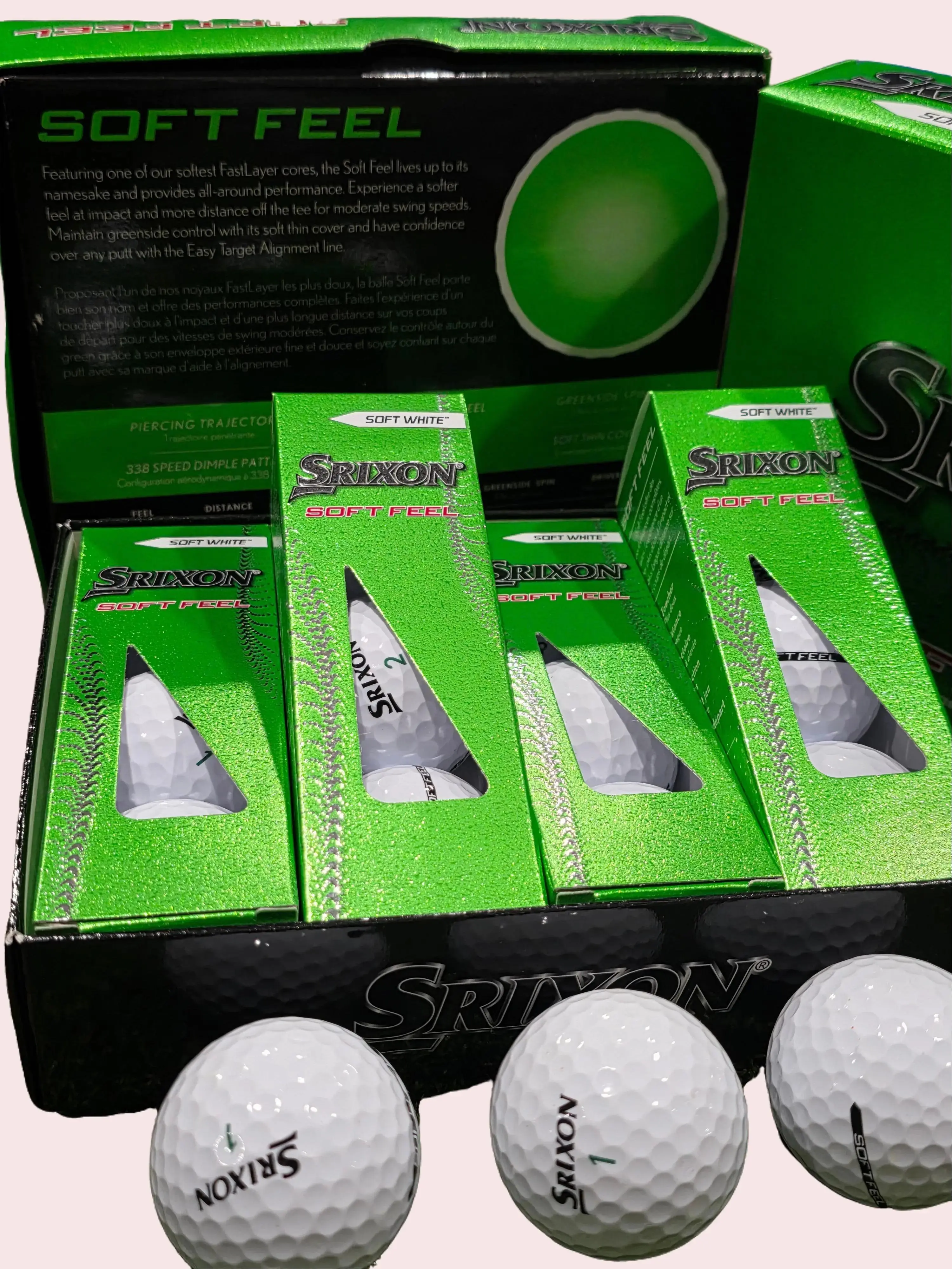 Srixon - SoftFeel/White NIB Golf Ball 2 Dozen(Two Boxes)