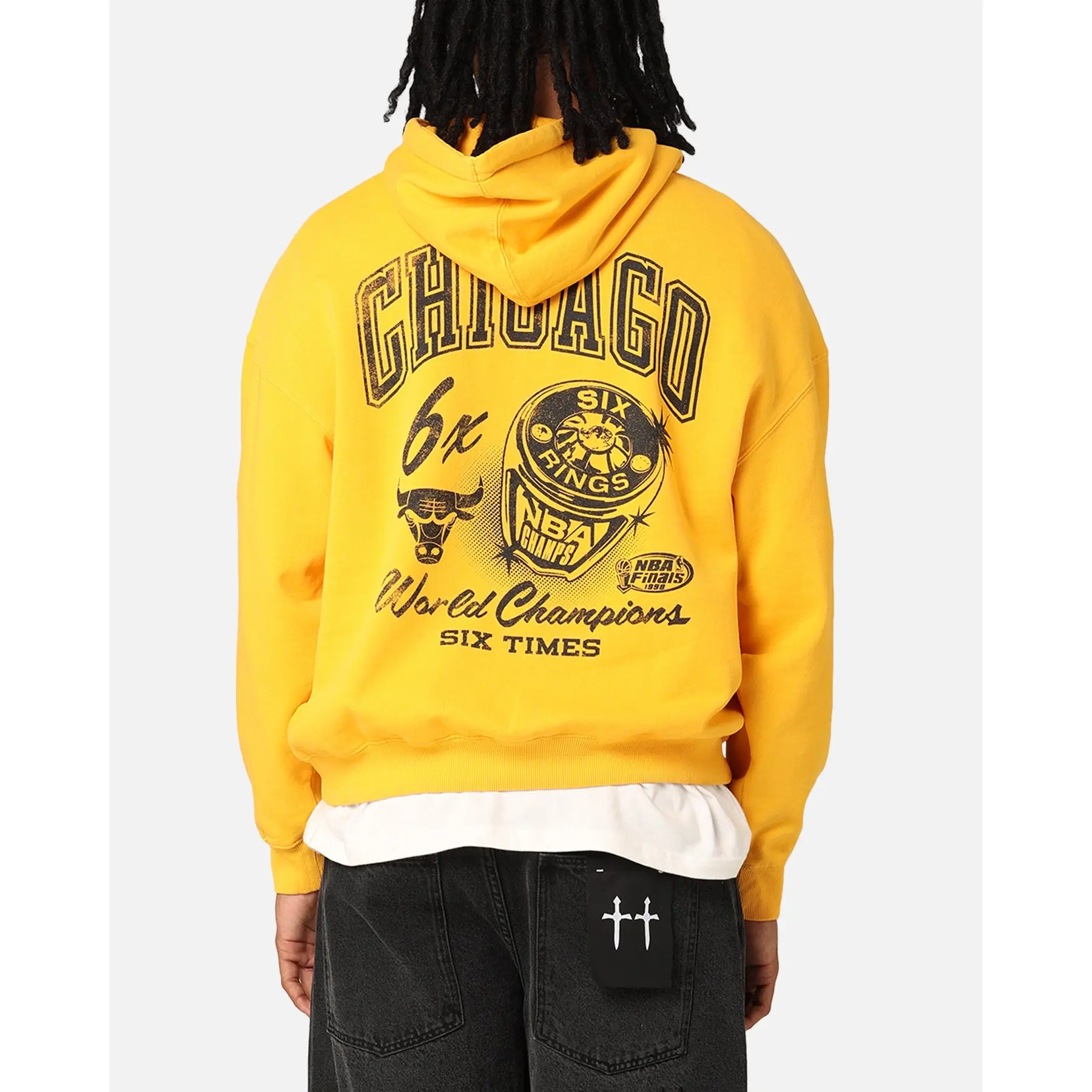Mitchell & Ness Chicago Bulls Rings Hoodie Ochre