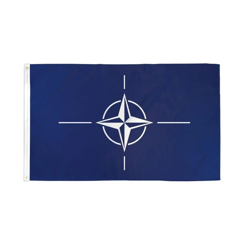 3x5ft Hangable Polyester NATO Slogan Festive Flag - Dye Sublimation Bold Printing Banner, Home & Festive Party Supplies Slogan Backdrops for Indoor Use, Slogan Backdrops & Banners