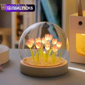 Creative Tulip-Shaped LED Night Lamp, Elegant Indoor Recreation Table Atmosphere Light for Bedroom Decor, Soft Cozy Warm Lighting, Ideal Home Essential, Perfect Birthday & Holiday Gift