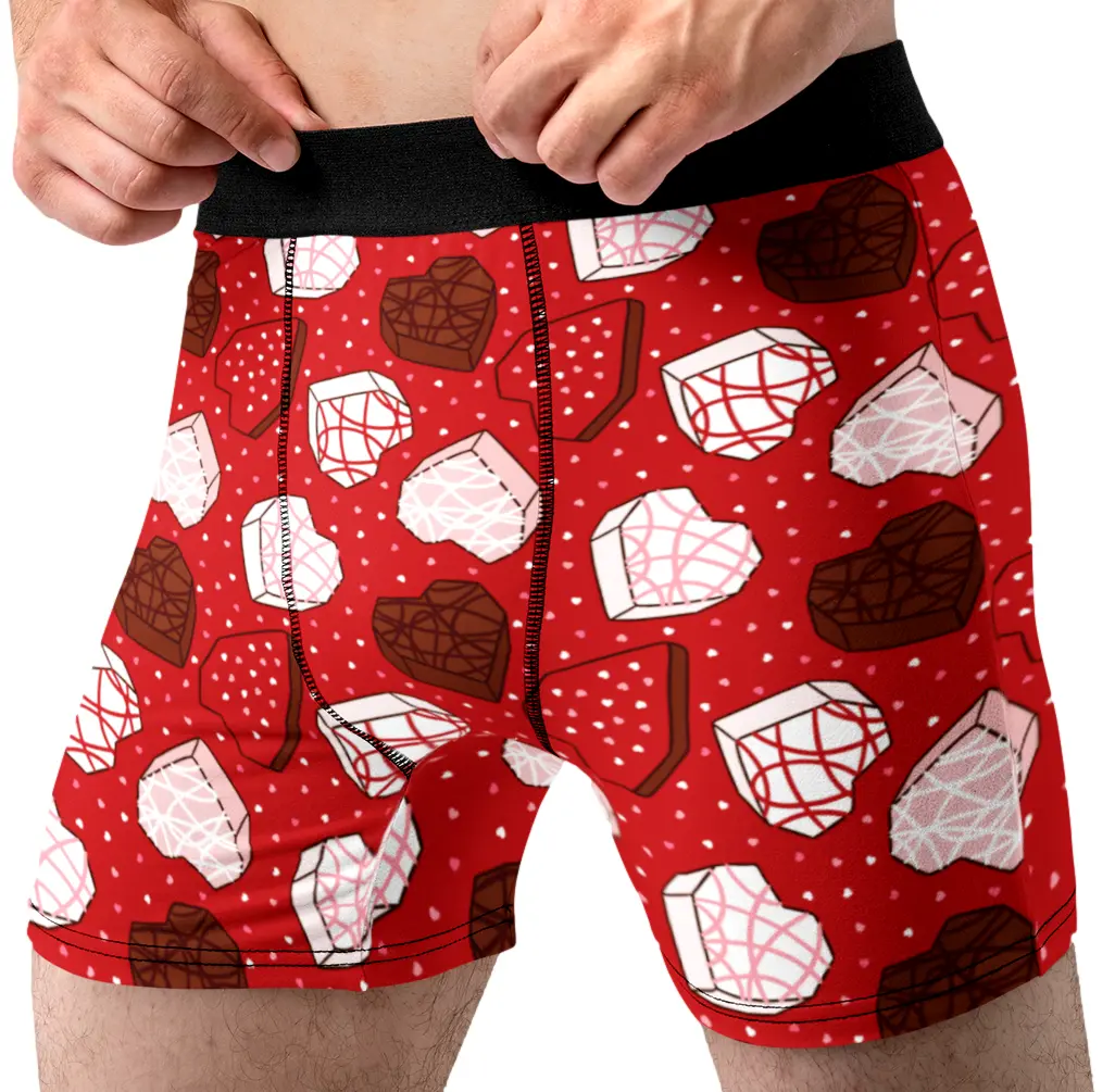Random Stock Apparel Heart Snack Cakes Men's Boxer Briefs Valentine's Candy Gift