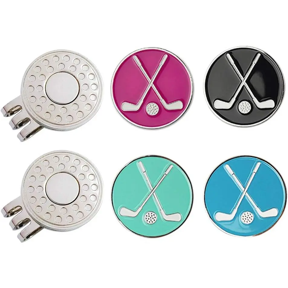 Mixed 4 Iron Golf Ball Markers with Embossed, Enamel-Filled Design – Removable Hat Clips Value Sets for Men Golfers, Easy-to-Attach Golf Cap Accessories, Premium Gifts, Mixed 4 Golf Ball Markers