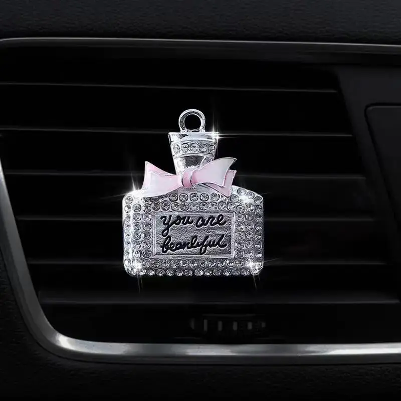 Rhinestone Decor Car Air Vent Clip, Car Diffuser, Bling Rhinestone Oil Diffuser Vent Clip, Car Interior Accessories For Women
